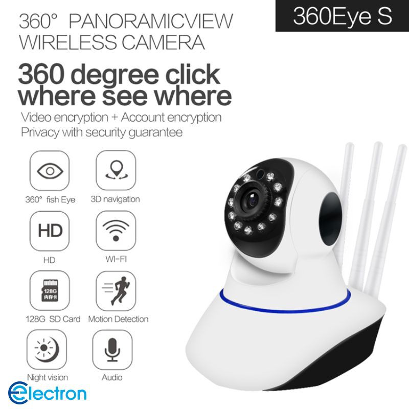 Camera An Ninh Không Dây Wifi Hd Ip 360eye 720p