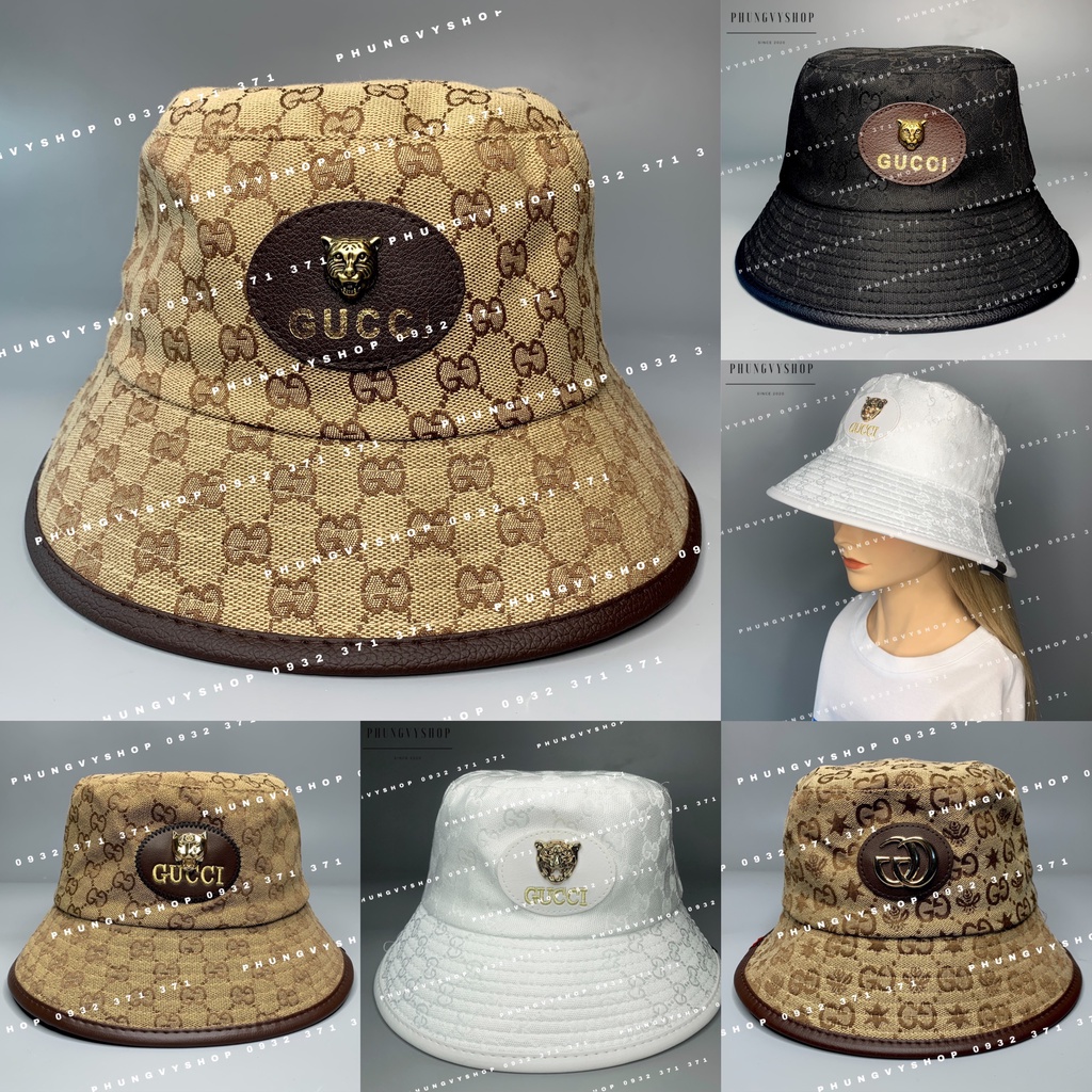 Mũ bucket thời trang - GUXI VIỀN DA DAUHO- nón tai bèo vành