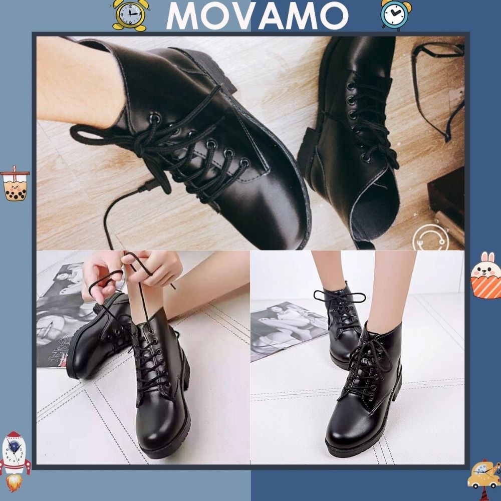 Boot Nữ Buộc Dây Da Mềm BT2