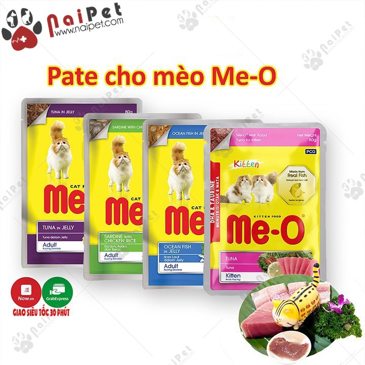 Pate Mèo Súp Mèo Nấu Đông Me-O 80g