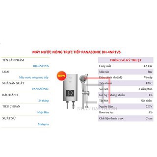 Máy nước nóng có bơm Panasonic DH-4NP1VS