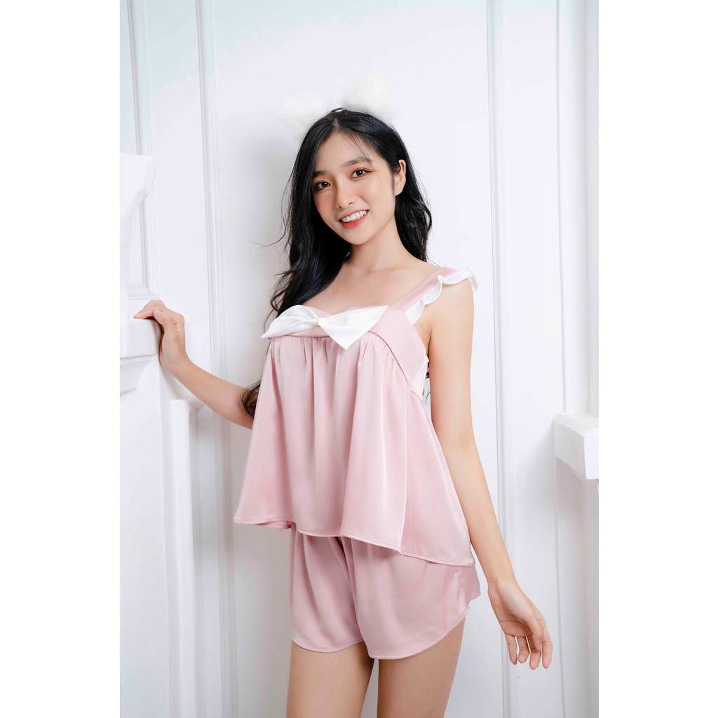 Sexy Forever Đồ Bộ Ngủ Đính Nơ Ngực Annie