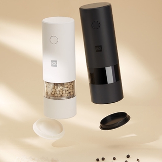 Máy xay hạt tiêu muối gia vị tự động Huohou xiaomi youpin bằng điện có đèn LED với 5 chế độ xay mài lõi sứ cho nhà bếp