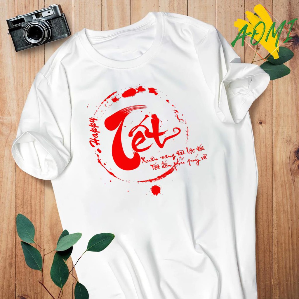 ÁO THUN UNISEX AOMI ĐẶC BIỆT TẾT TÀI LỘC MAY MẮN TAY NGẮN TAY LỠ NAM NỮ AOMIVN THỜI TRANG