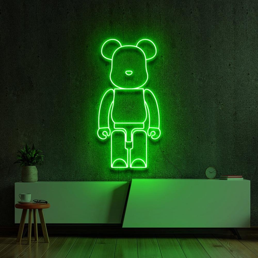 Đèn led Neon trang trí hình Bearbrick | Đèn neon trang trí phòng ngủ, treo tường