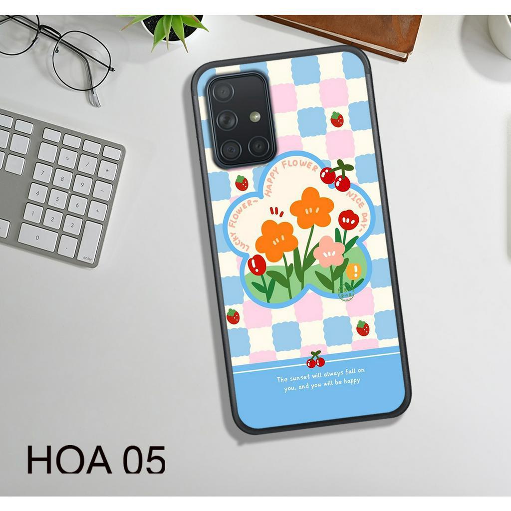Ốp Lưng  Samsung A31 - A51 - A71 - M51 - M62 , In Hình HOA, Màu Sắc Bắt Mắt.