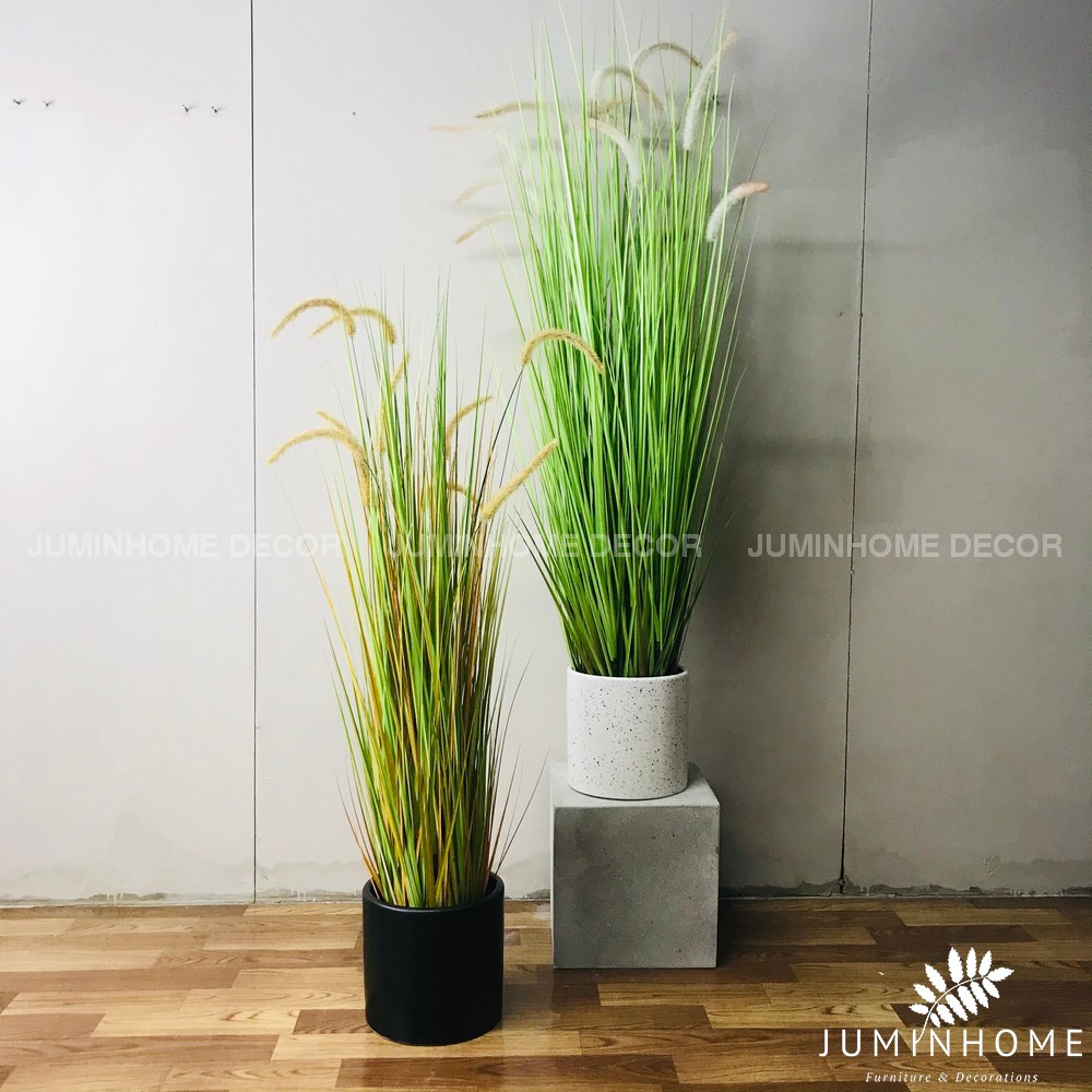 Cây giả, cỏ bông lau giả, hoa cỏ lau khô - Cây giả decor trang trí nhà cửa nội thất phòng khách phòng ngủ