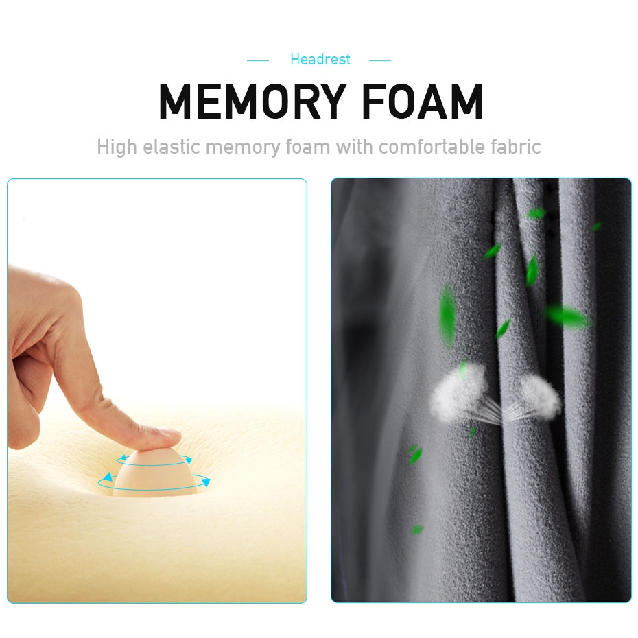 SEAMETAL Gối Tựa Cổ Bằng Memory Foam Mềm Mại Tiện Dụng Cho Xe Hơi/ Du Lịch