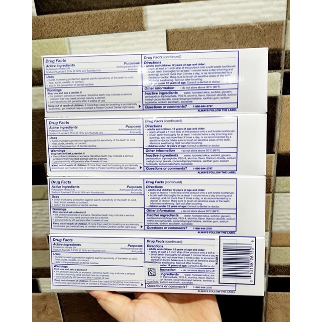 Kem sensodyne trắng răng mẫu mới nhất nhập Mỹ