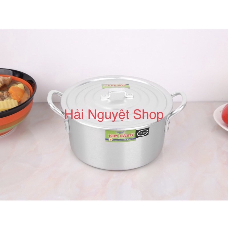 Nồi nhôm Kim Hằng chính hãng 16 cm, 18 cm, 20 cm, 22 cm, 24 cm, 26 cm, 28 cm, 30 c