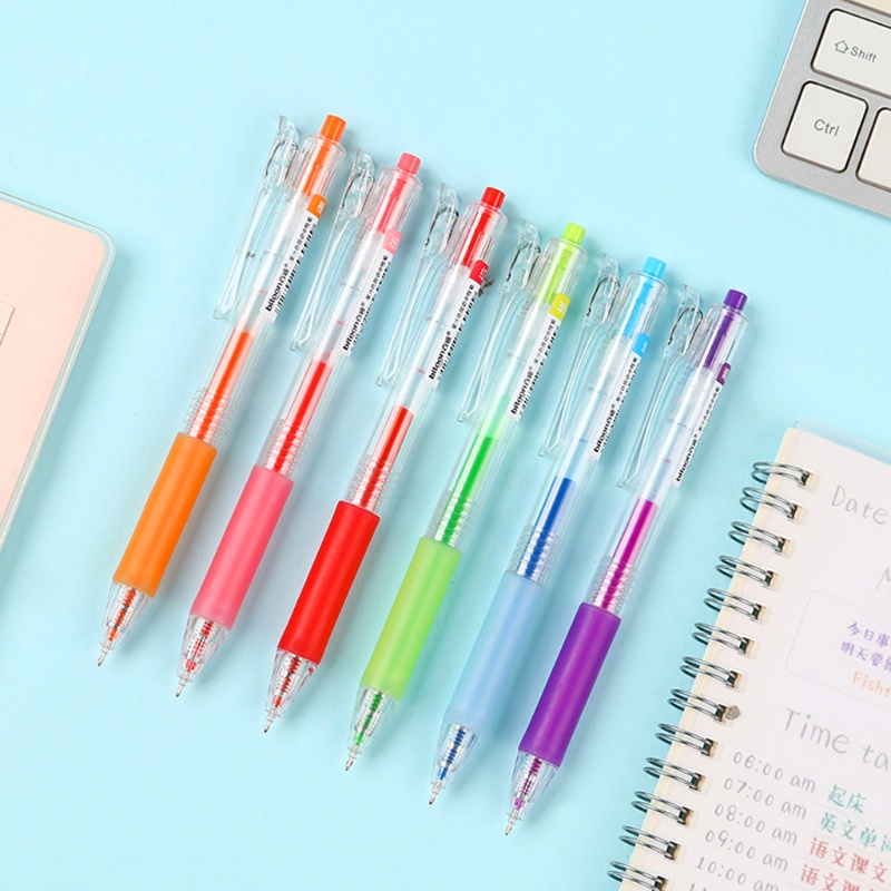 Set 12 Bút Mực Gel Ngòi 0 5mm Có Thể Thu Gọn Màu Sắc Ngọt Ngào