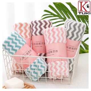 [Kẻ sọc] Khăn mặt xuất Hàn, kích thước 50x30cm - siêu mềm mịn, siêu thấm hút