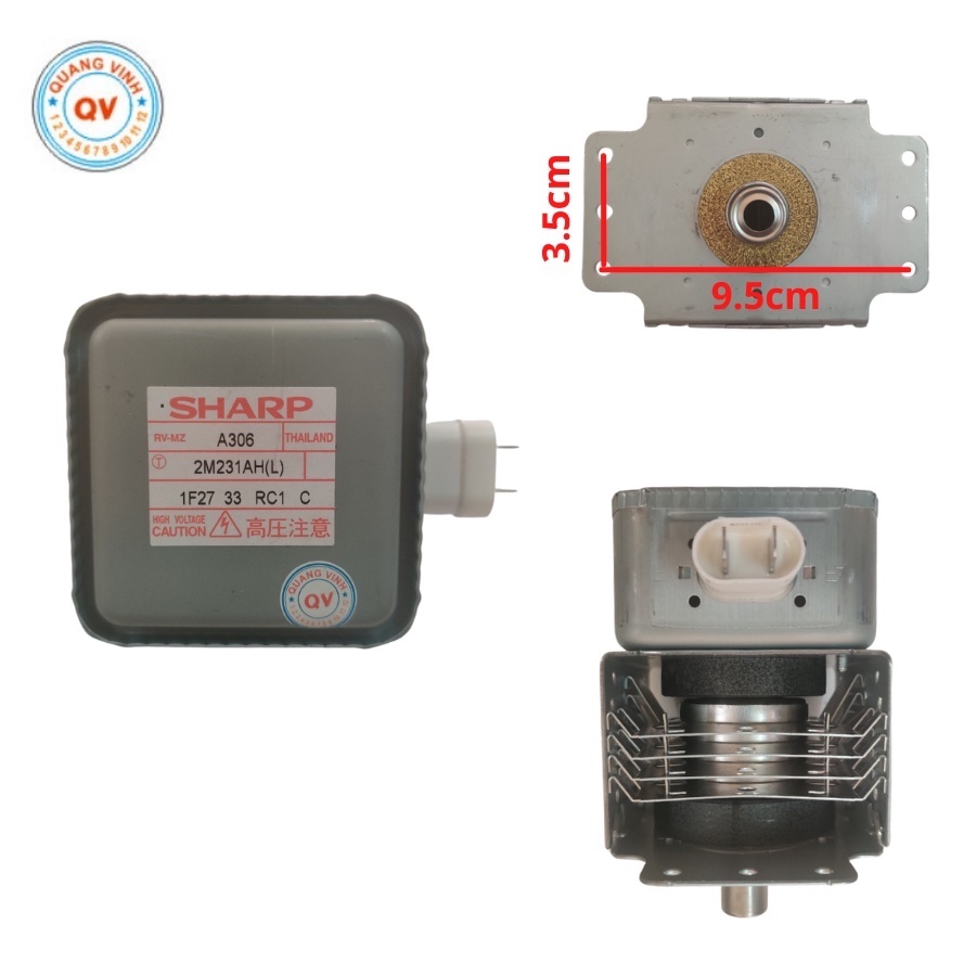 Bóng đèn cao tần lò vi sóng SHARP, phát sóng chân liền cùng hướng - Linh kiện lò vi sóng sharp