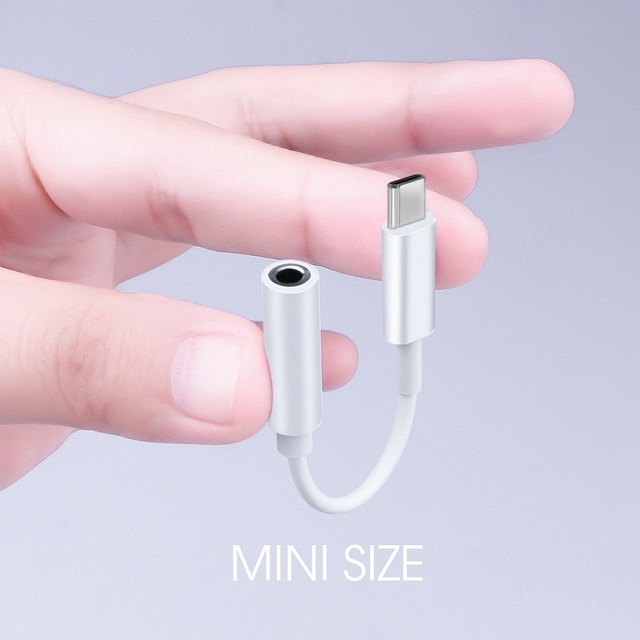 Cáp chuyển cổng Type C sang chân 3.5mm cắm tai nghe, dây Jack chuyển đổi tai nghe samsung sang chân typc tiện lợi