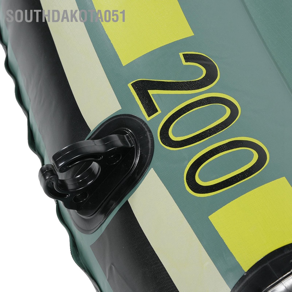 [Hàng Sẵn] Thuyền hơi thuyền phao xuồng bơm hơi PVC màu xanh lá cây 2 người với dây kéo cho Câu cá Trôi lặn【Southdakota051】