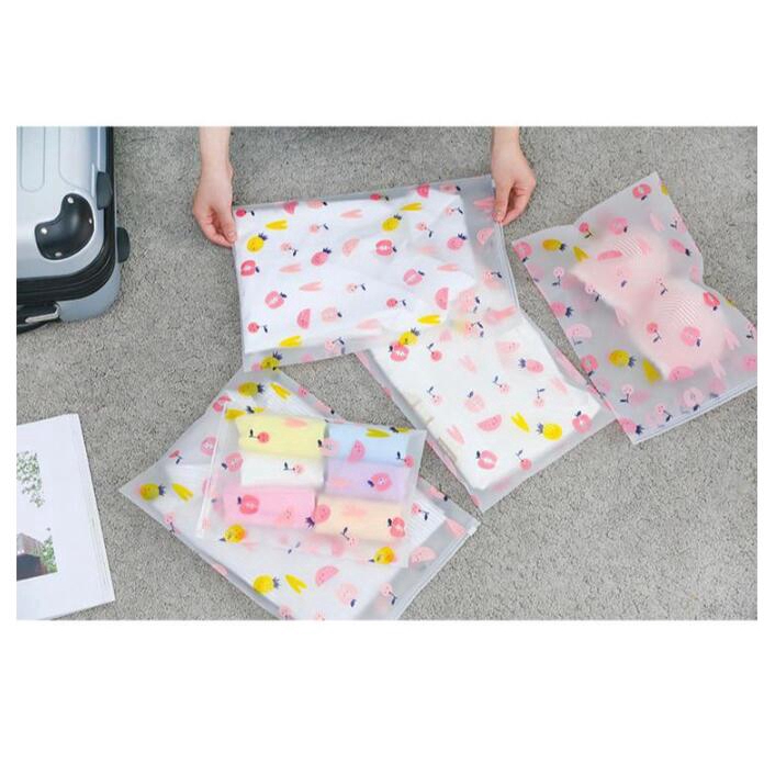 Túi Zip Mờ Trong Suốt Hình Trái Cây Đựng Đồ Du Lịch 1.bej