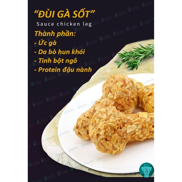 [1 CHIẾC X 25G]Đồ Ăn Vặt Chó Mèo, Gà Rán &quot;KFC&quot; JFamille, Dai Ngon Phù Hợp Mọi Lứa Tuổi, Protein Từ Đậu Nành. JF140