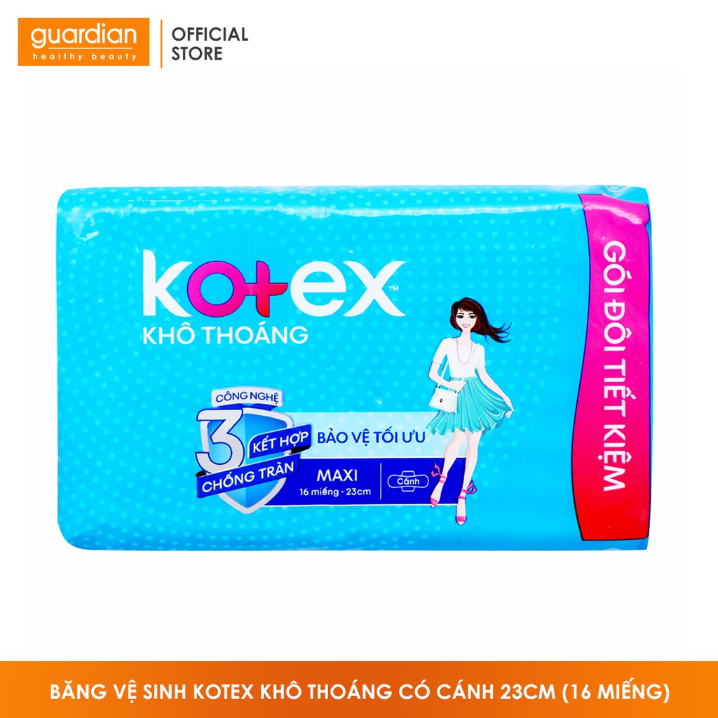 Băng Vệ Sinh Kotex Khô Thoáng Có Cánh 23cm (16 Miếng)