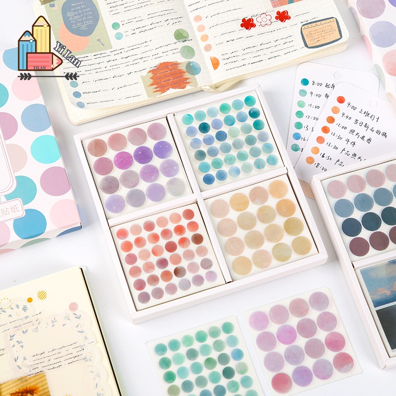 Miếng Dán Trang Trí Họa Tiết Chấm Bi Xinh Xắn