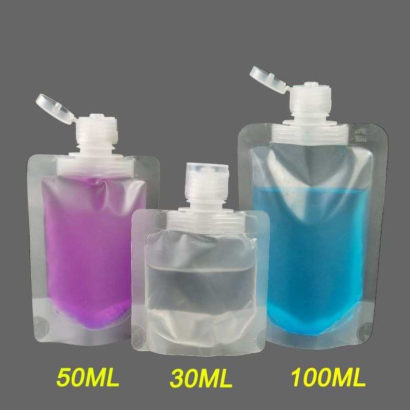 Túi Nhựa Trong Suốt Dạng Lật Đựng Nước Rửa Tay/Mỹ Phẩm Đa Năng 3 Kích Cỡ Cho Du Lịch