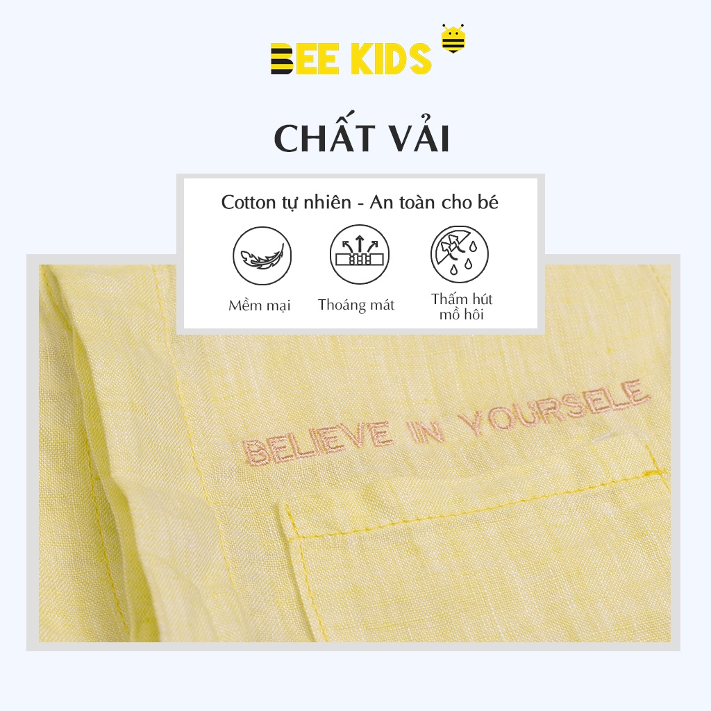 Áo Sơ Mi Bé Trai Cộc Tay (2 -6 Tuổi) Bee Kids Chất Cotton Thấm Hút Mồ Hôi, Thêu Túi Trên Ngực Áo - 2AC01690CO