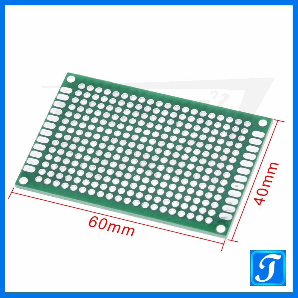 Phíp Đồng Đục Lỗ PCB 1 và 2 Lớp Nhiều cỡ Dày 1.6mm