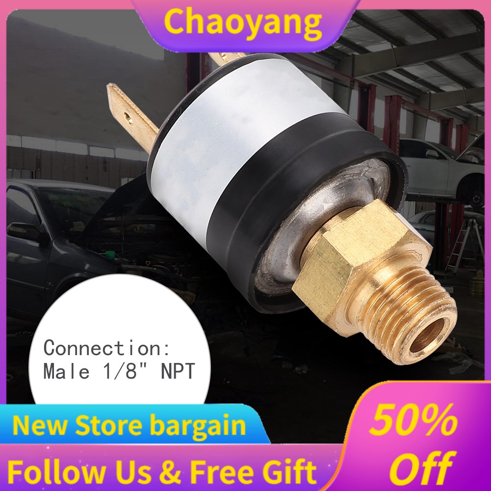 ☆Ready Stock☆Công Tắc Áp Suất Khí Nén 1 / 8 "Npt 120-150psi Bằng Kim Loại 120150t18