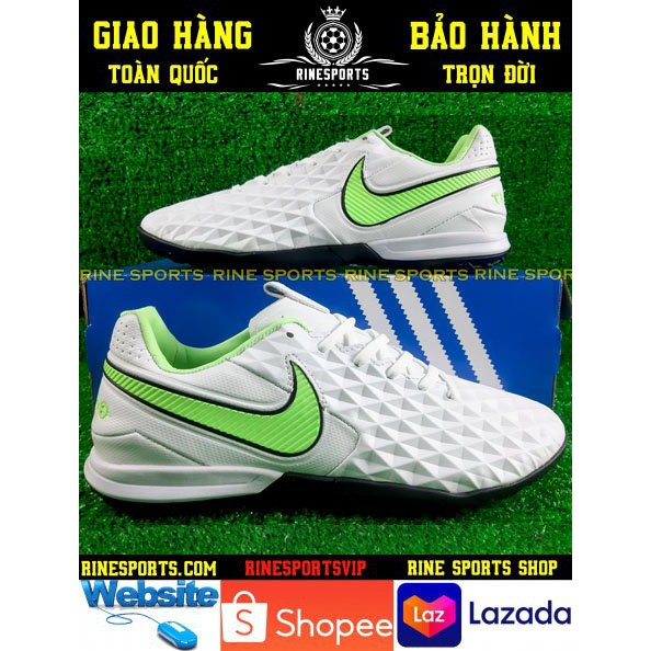 GIÀY BÓNG ĐÁ  𝗡𝗶𝗸𝗲 Tempo Superfly trắng xanh SÂN CỎ NHÂN TẠO HÀNG SUPER THAILAND