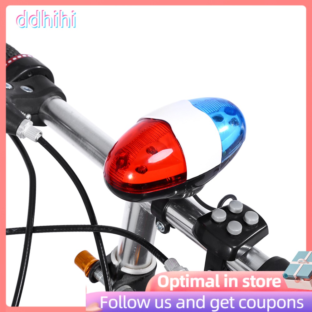 Đèn Tín Hiệu Cảnh Sát Xe Đạp 6 Bóng Led Và 4 Âm Thanh