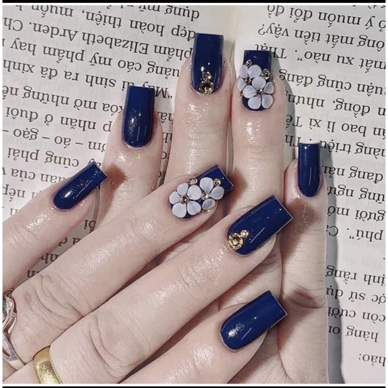 Hoa mai kép dán móng - Hoa bột nail