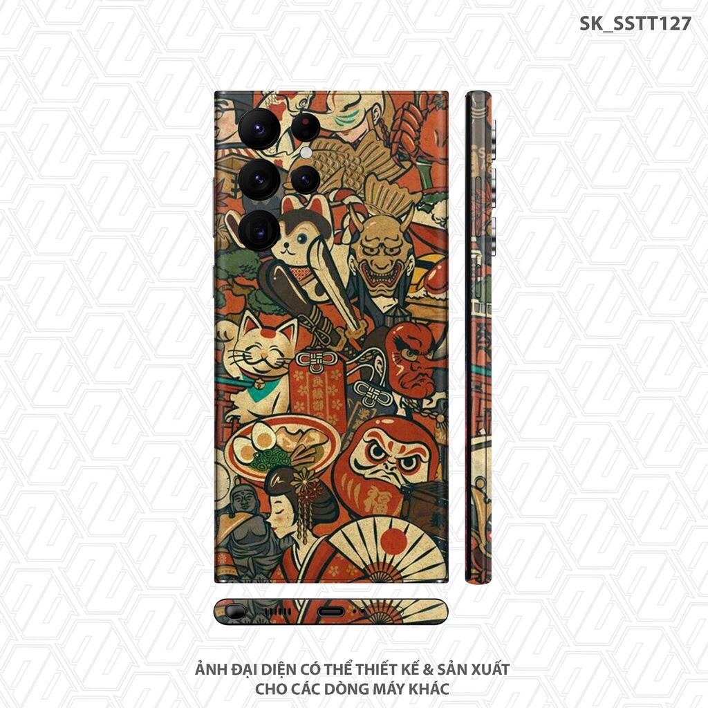 Miếng Dán Skin Tattoo Japan Samsung Note20/S23 Ultra |SK_SSTT127| Chất Liệu 3M Nhập Khẩu Chính Hãng, Chống Nước, Dễ Dán