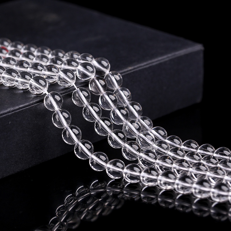 Bộ 108 Hạt Pha Lê Trắng Tự Nhiên Dùng Làm Vòng Tay/Dây Chuyền Thủ Công