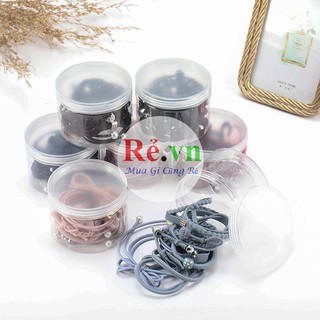 Hộp 12 dây chun buộc tóc Hàn Quốc HomeCare