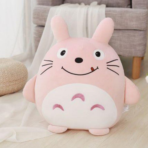 Bộ Chăn Gối Gấu Bông Totoro tròn. Chăn gối văn phòng 3in1