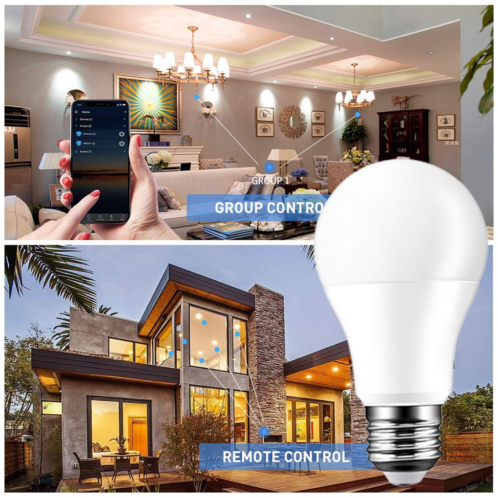 Bóng Đèn Led Thông Minh E27/E12/B22 Điều Khiển Bằng Giọng Nói