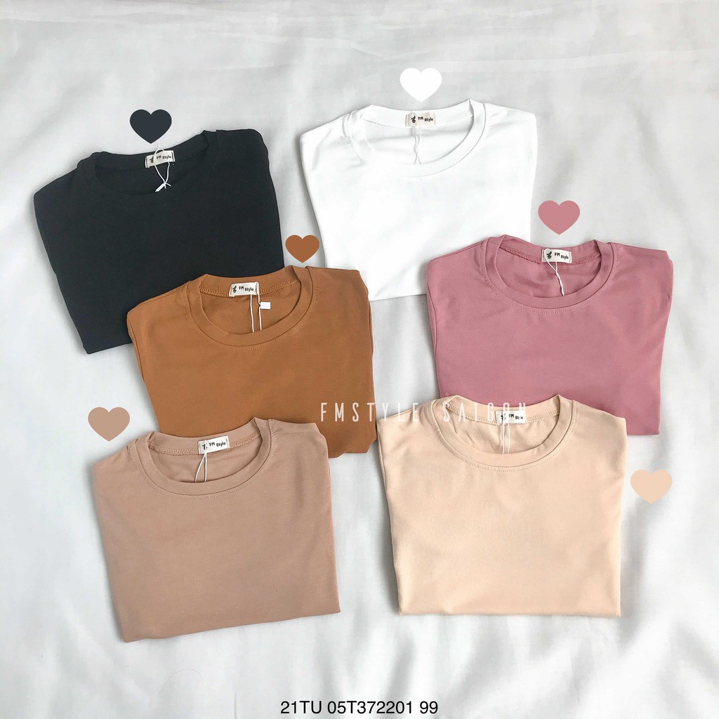 Áo thun tay ngắn trơn ulzzang trơn thời trang FMstyle Saigon 21TU05T372201 | BigBuy360 - bigbuy360.vn