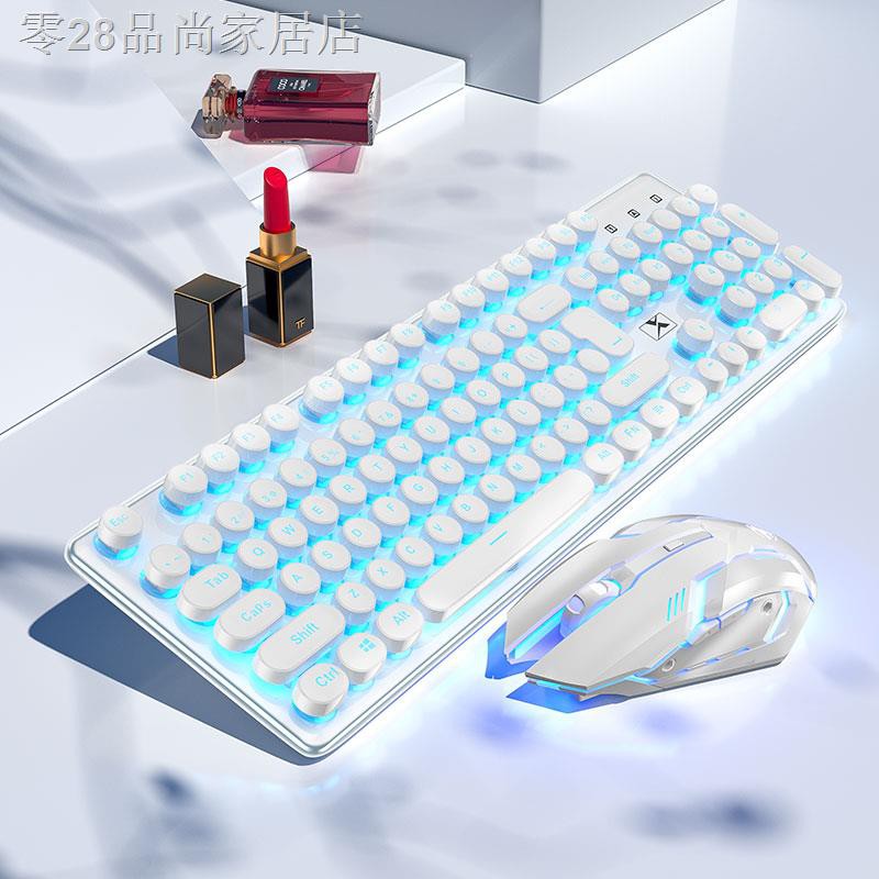 Bộ Chuột Và Bàn Phím Máy Tính Có Dây Kiểu Dáng Dễ Thương Cho Nữ