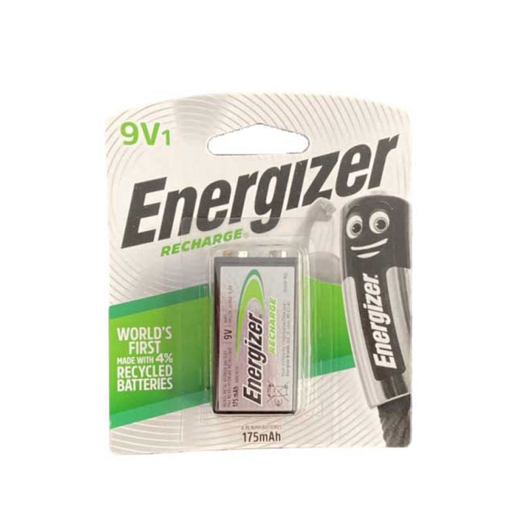 2 viên pin sạc 9v Energizer 175mah, pin sạc vuông 6F22