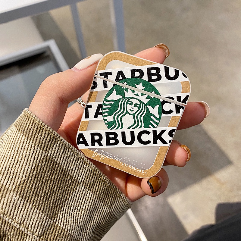 Vỏ bảo vệ hộp sạc tai nghe AirPods Pro/AirPods 3/Pro 2 Gen dáng vuông in họa tiết Starbucks