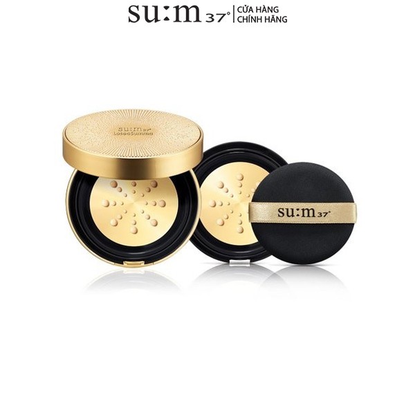 [Tặng lõi Refill 15g] Phấn nước hoàng kim sáng mịn bền màu Su:m37 Losec Summa Sheer Cover Metal Cushion 15g