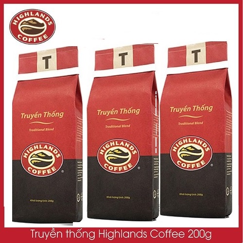 [SenXanh Emart] Combo 2 gói Cà phê Rang xay Truyền thống Highlands Coffee 200g