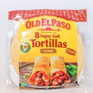 Vỏ bánh Ngô Corn Tortilla hiệu El Tequito Old El Paso 8 Regular Tortillas Corn Wheat 335g