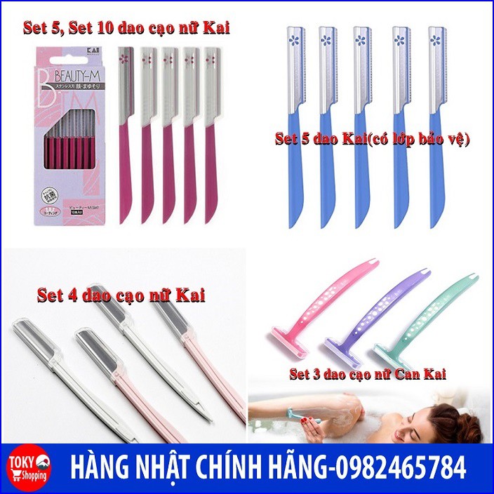 Set dao cạo cho nữ KAI Hàng Nhật Chính Hãng