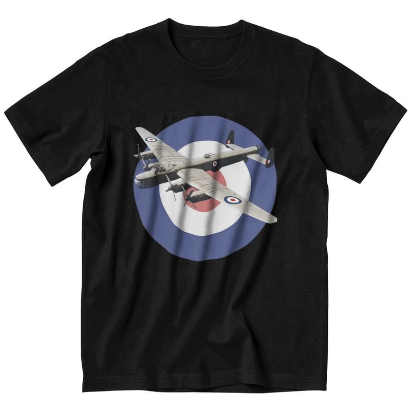 RAF WW2 Máy Bay Ném Bom Máy Bay Tròn Áo Nam Tay Ngắn Cotton Áo Thun Máy Bay Tiêm Kích Áo Thun Chiến 