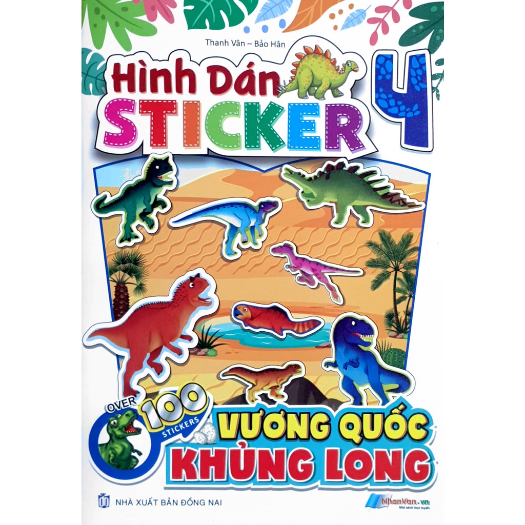 Sách - Hình dán Sticker Vương Quốc Khủng Long
