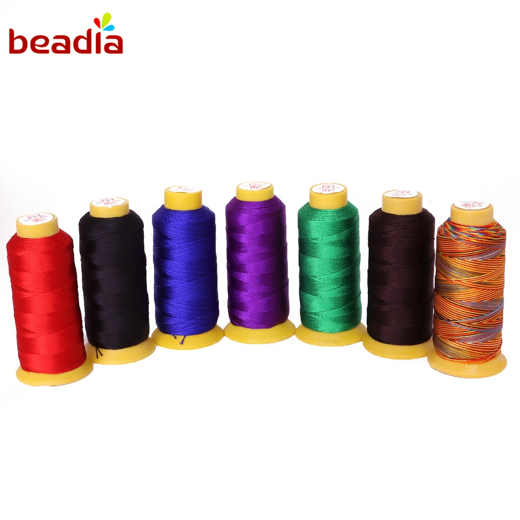 Cuộn dây xỏ Beadia chất liệu nylon nhiều màu tùy chọn dùng làm đồ trang sức thủ công DIY thời trang