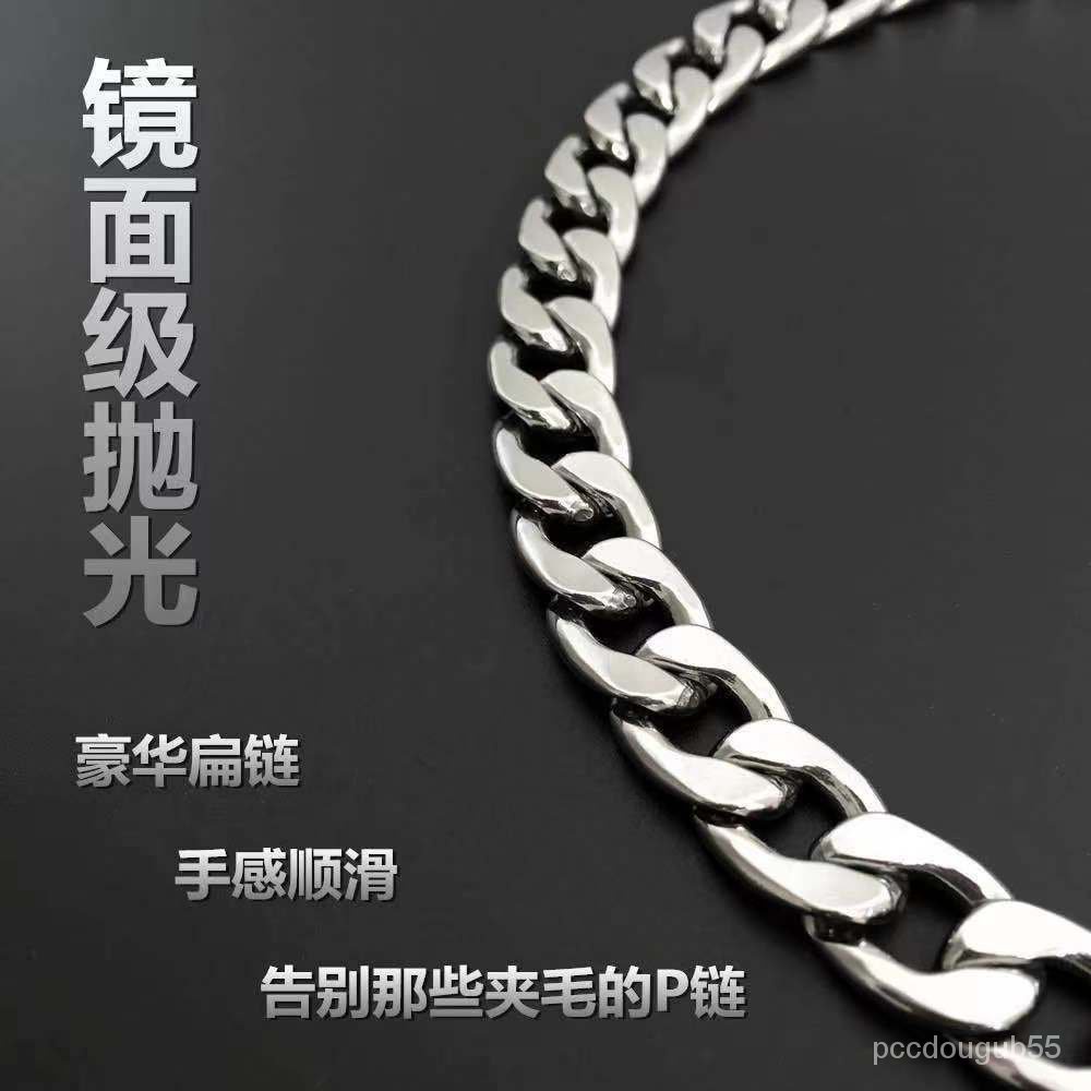 Dog metal flat collar explosion-proof training dog p chain collar anti-bite pet horse dog german shepherd labrador collar