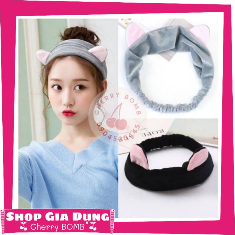 Cài Nơ Giữ Tóc TAI THỎ - Băng Đô Bờm Turban Cute Bạn Gái, Hỗ Trợ Rửa Mặt, Trang Điểm ( Màu Xinh) Giá rẻ