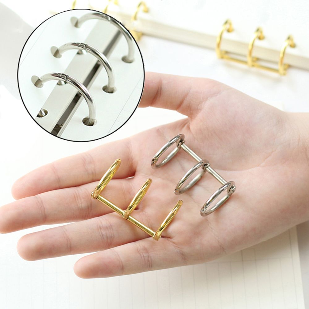 2 kẹp vòng bìa lá bằng kim loại mạ điện nhiều màu sắc dành cho sổ tay