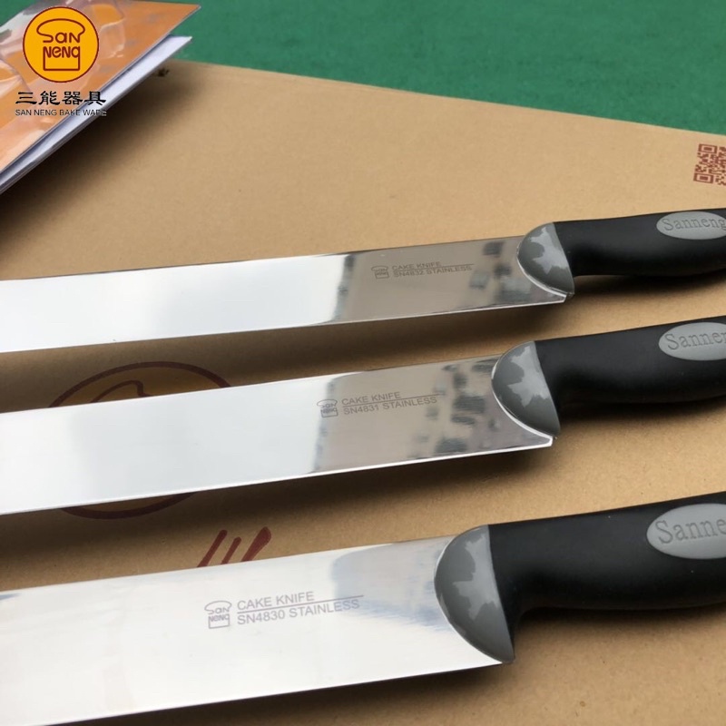 Dao cắt bánh ngọt lưỡi thẳng 35 - 40cm Sanneng